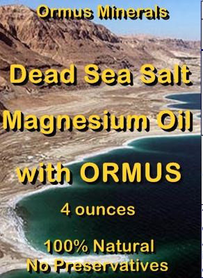 Ormus Minerals -Dead Sea Sa;t Magnesium Oil with ORMUS