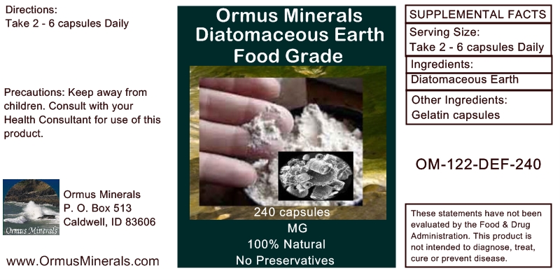 Ormus Minerals - Diatomaceous Earth Food Grade (caps)