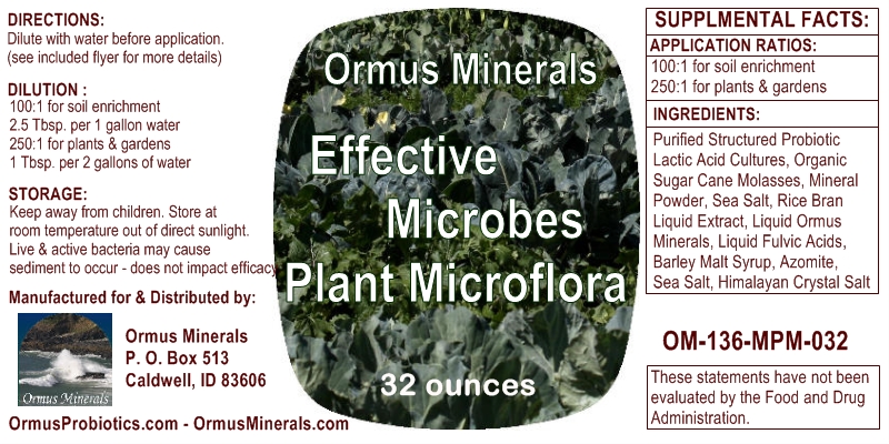 Ormus Effective Microbe Plant Microflora